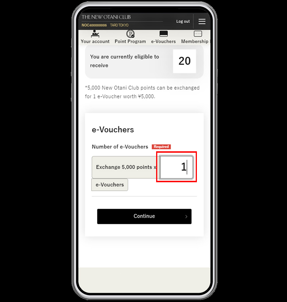 How to check/redeem points: Step 4