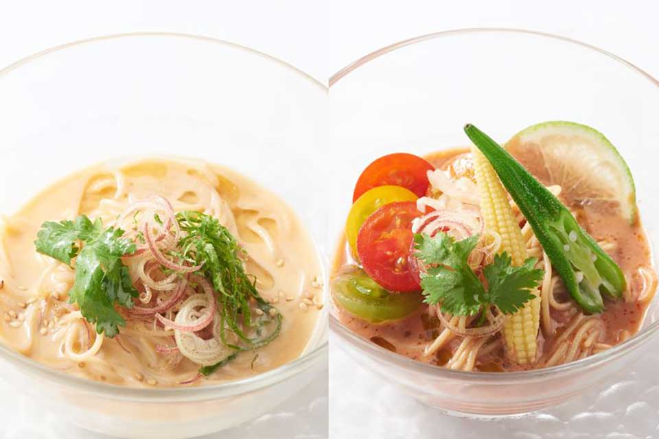 ２種の冷麺の写真